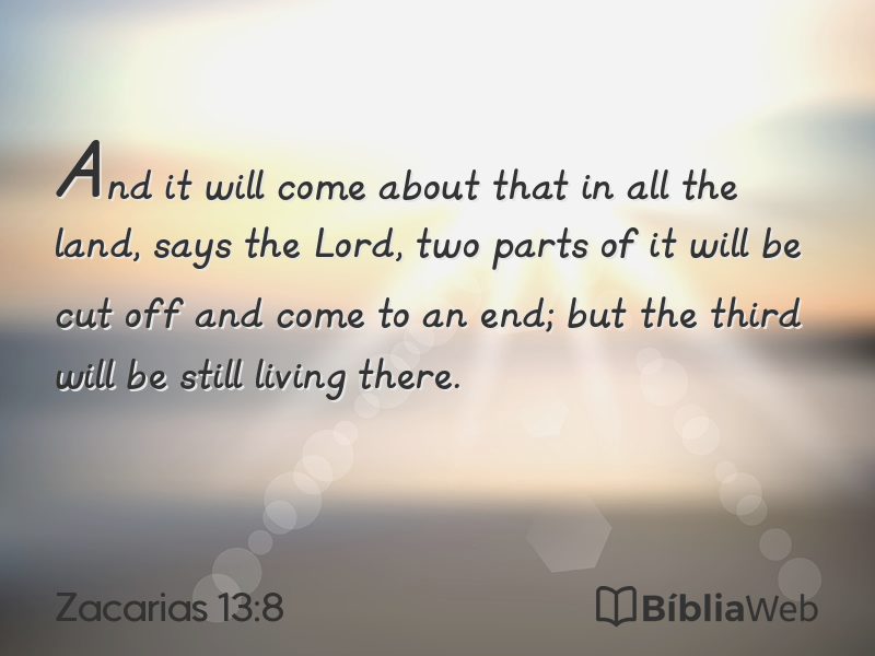 Zacarias 13:8 em imagem para compartilhar