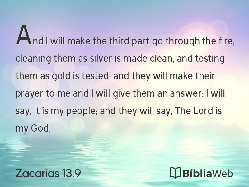Zacarias 13:9 em imagem para compartilhar