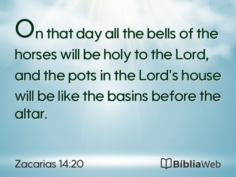 Zacarias 14:20 em imagem para compartilhar