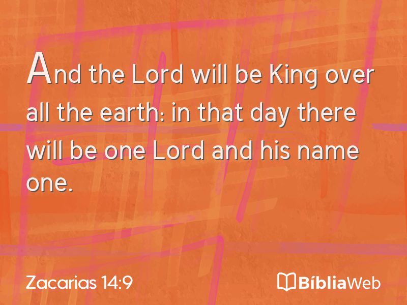 Zacarias 14:9 em imagem para compartilhar