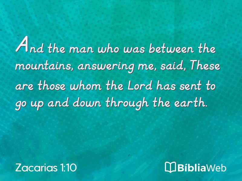 Zacarias 1:10 em imagem para compartilhar