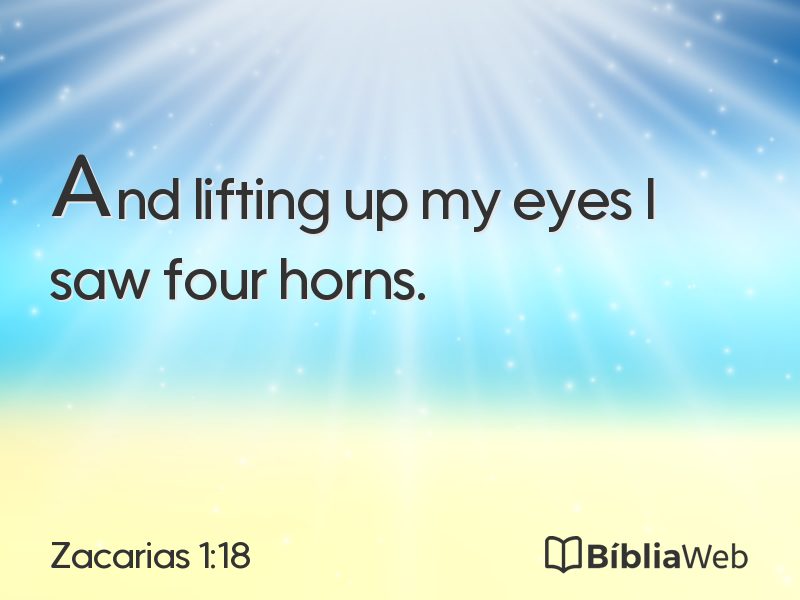 Zacarias 1:18 em imagem para compartilhar