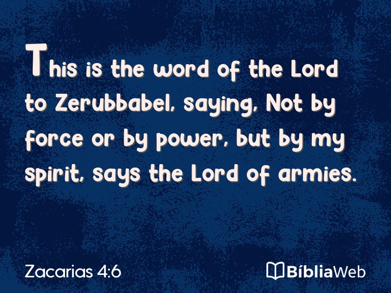 Zacarias 4:6 em imagem para compartilhar