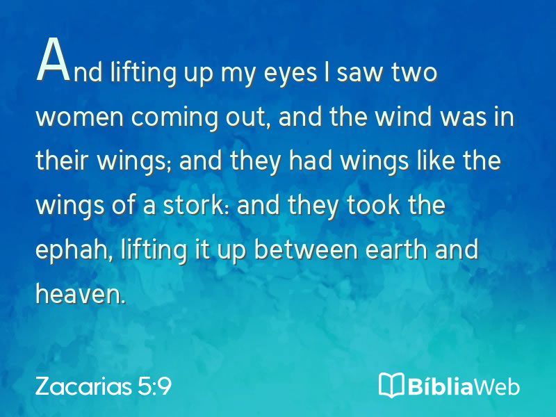 Zacarias 5:9 em imagem para compartilhar
