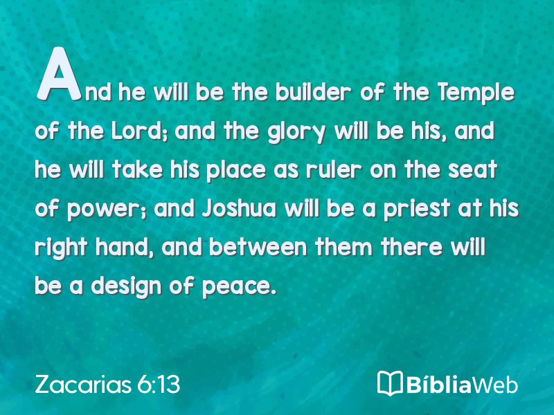 Zacarias 6:13 em imagem para compartilhar