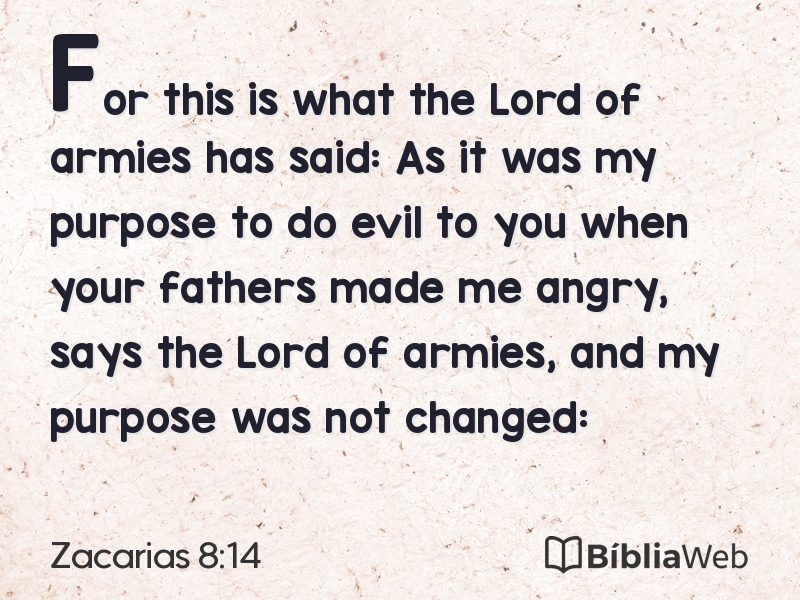 Zacarias 8:14 em imagem para compartilhar