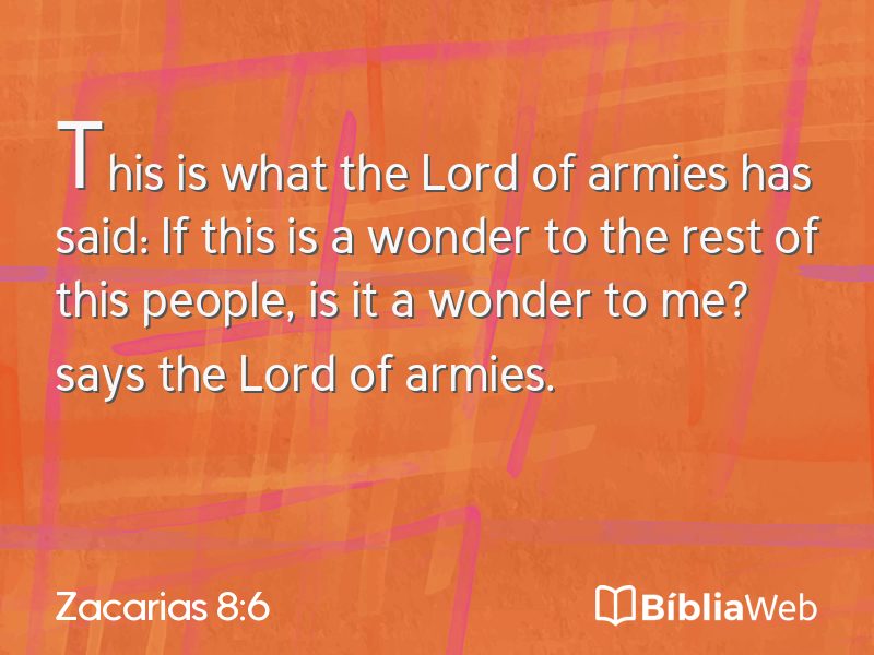 Zacarias 8:6 em imagem para compartilhar