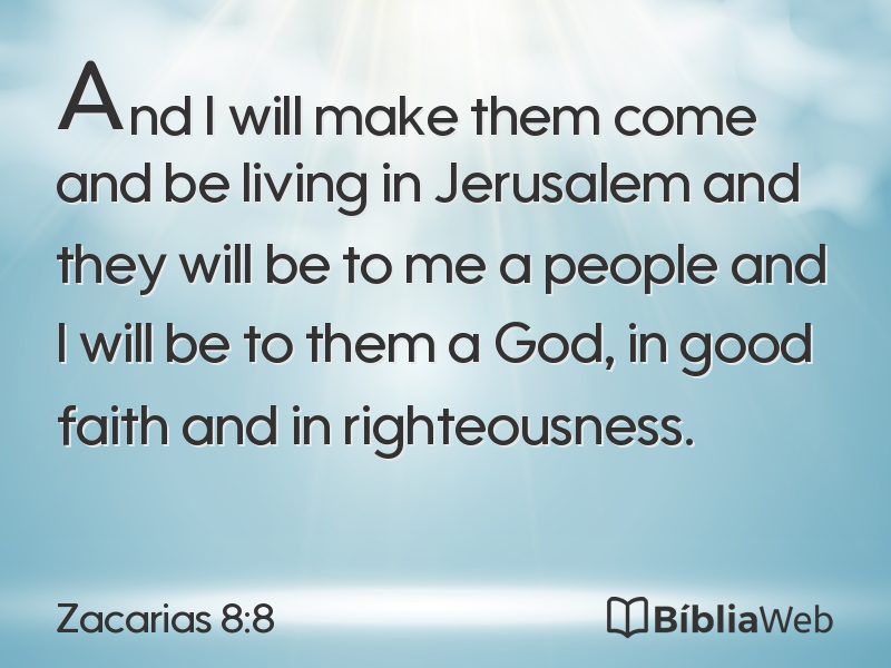Zacarias 8:8 em imagem para compartilhar
