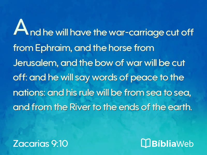 Zacarias 9:10 em imagem para compartilhar