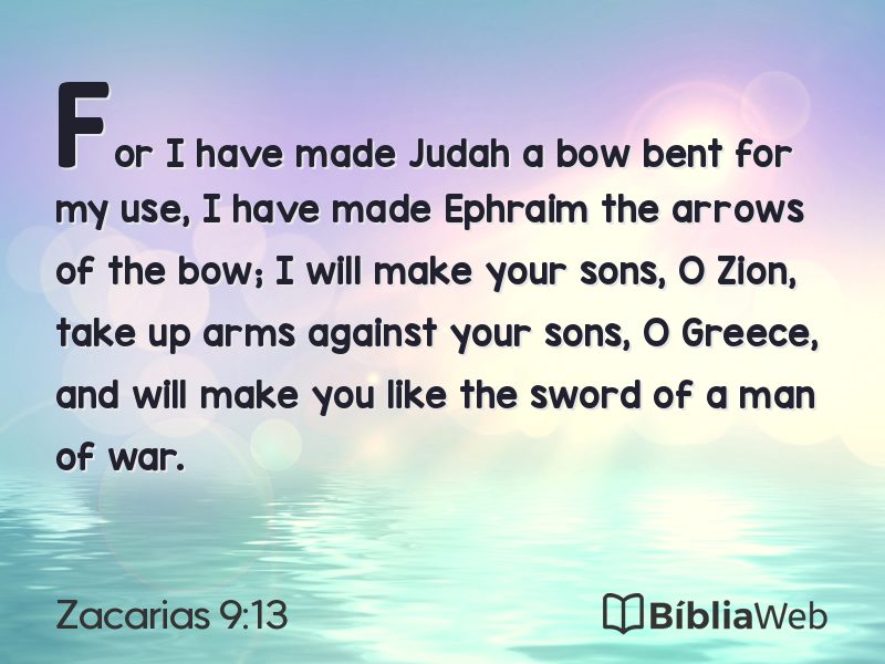 Zacarias 9:13 em imagem para compartilhar