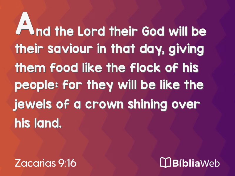 Zacarias 9:16 em imagem para compartilhar