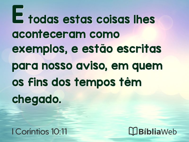 I Coríntios 10:11 em imagem para compartilhar