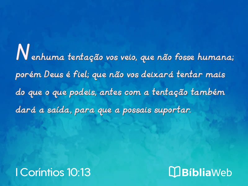 I Coríntios 10:13 em imagem para compartilhar