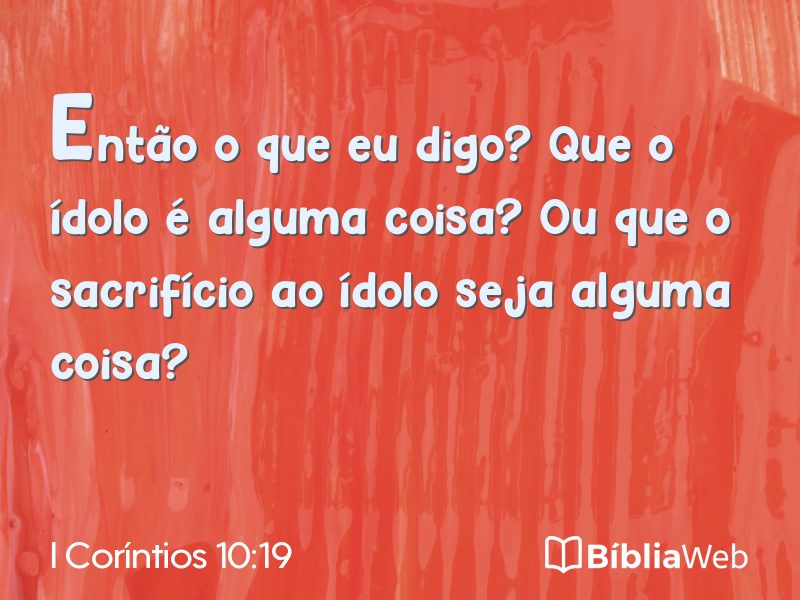 I Coríntios 10:19 em imagem para compartilhar