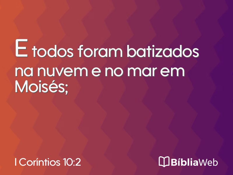I Coríntios 10:2 em imagem para compartilhar