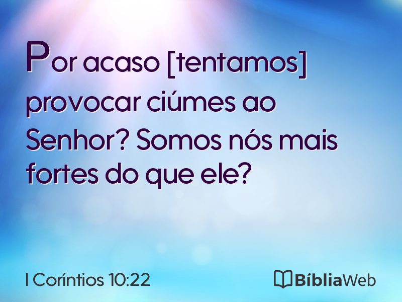 I Coríntios 10:22 em imagem para compartilhar