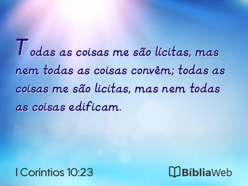 I Coríntios 10:23 em imagem para compartilhar
