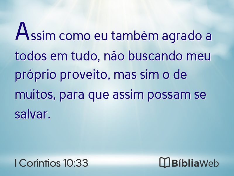 I Coríntios 10:33 em imagem para compartilhar