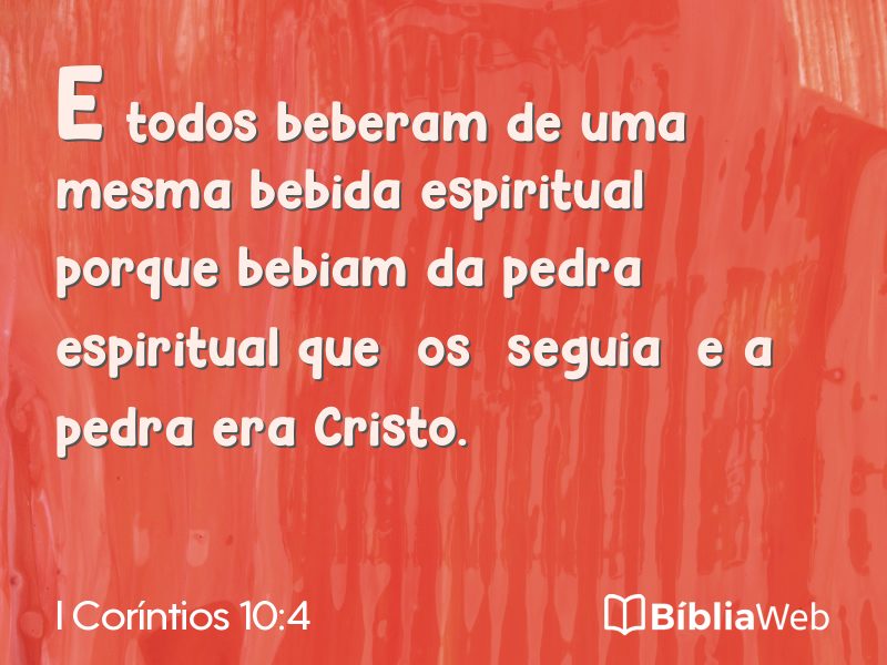 I Coríntios 10:4 em imagem para compartilhar
