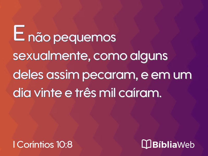 I Coríntios 10:8 em imagem para compartilhar