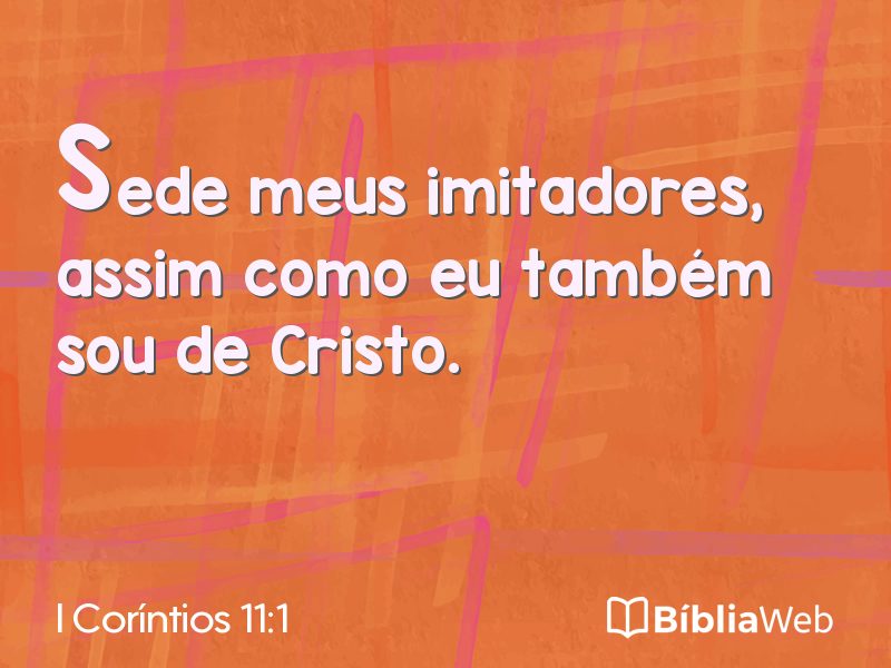 I Coríntios 11:1 em imagem para compartilhar