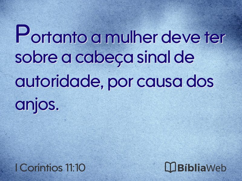 I Coríntios 11:10 em imagem para compartilhar