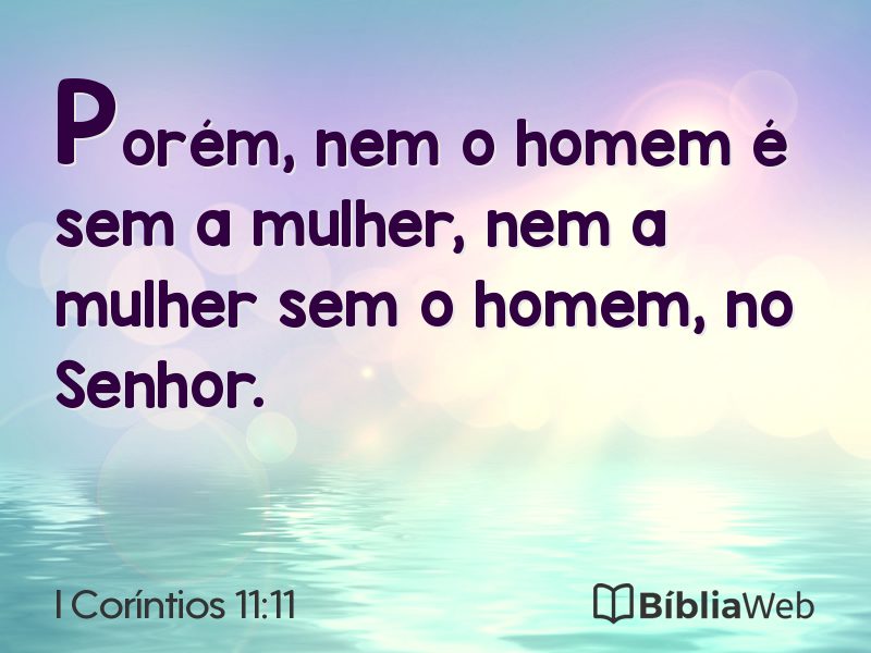 I Coríntios 11:11 em imagem para compartilhar