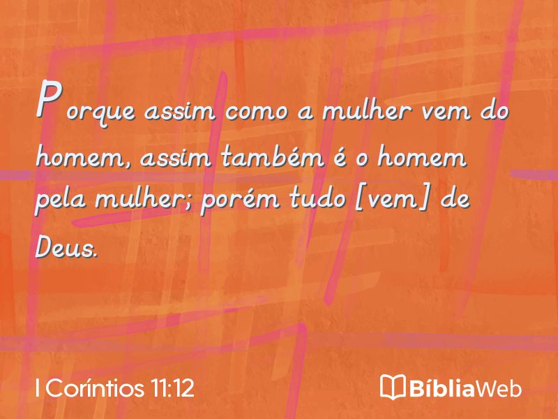 I Coríntios 11:12 em imagem para compartilhar
