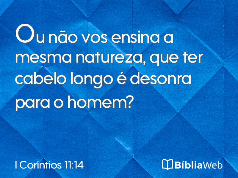 I Coríntios 11:14 em imagem para compartilhar