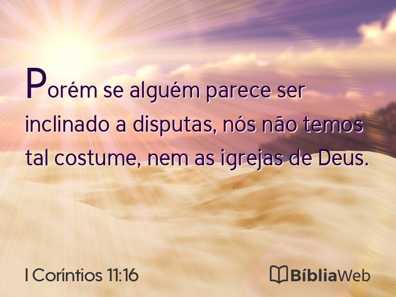 I Coríntios 11:16 em imagem para compartilhar