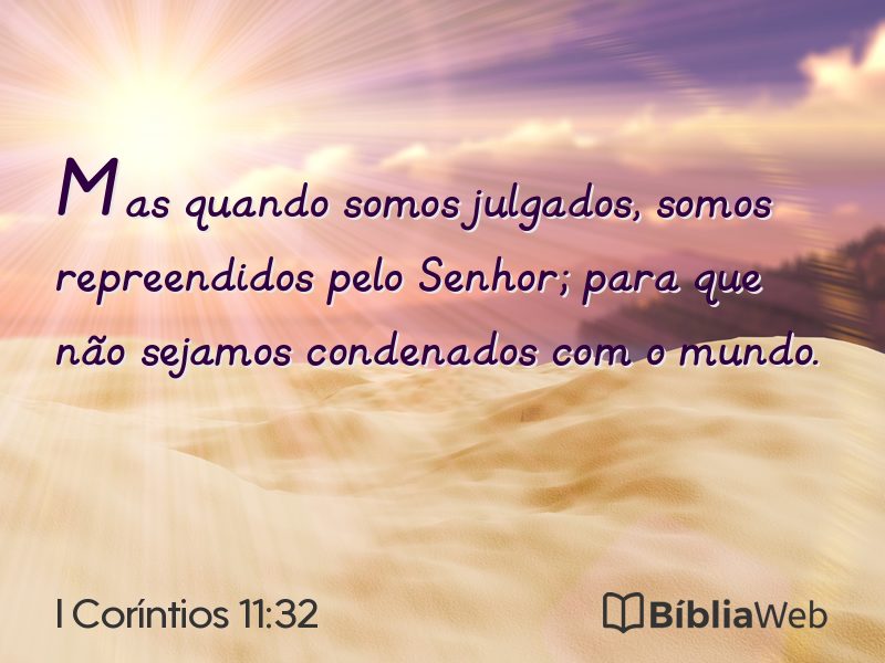 I Coríntios 11:32 em imagem para compartilhar