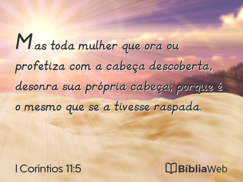 I Coríntios 11:5 em imagem para compartilhar