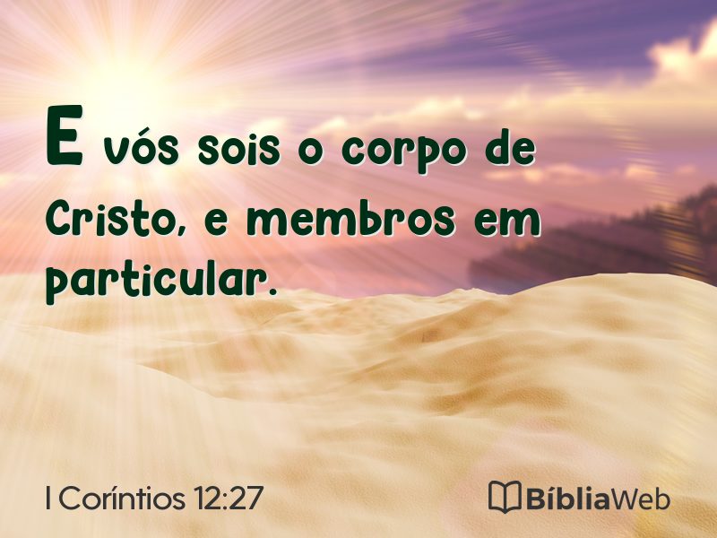 I Coríntios 12:27 em imagem para compartilhar