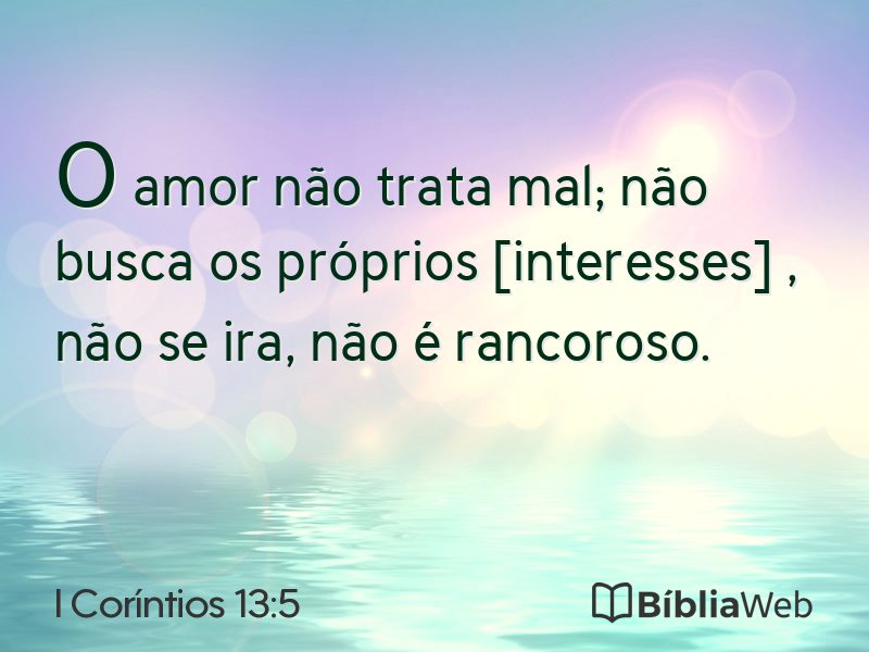 I Coríntios 13:5 em imagem para compartilhar