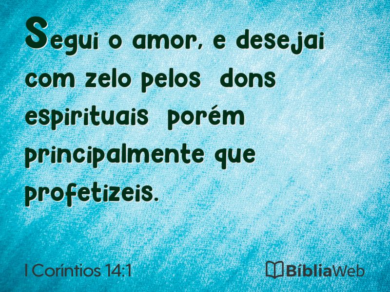 I Coríntios 14:1 em imagem para compartilhar