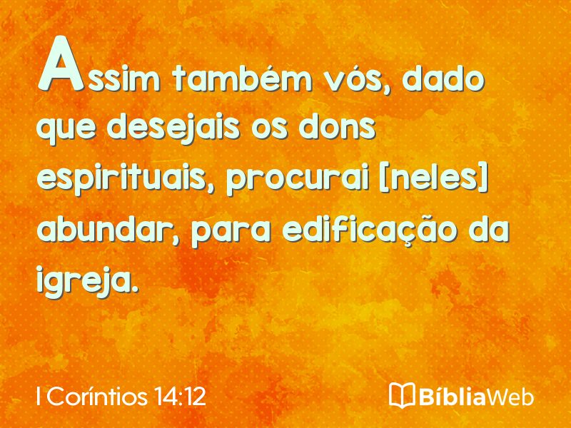 I Coríntios 14:12 em imagem para compartilhar