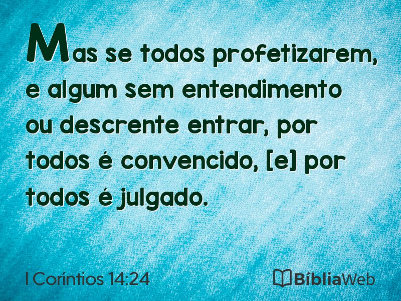 I Coríntios 14:24 em imagem para compartilhar