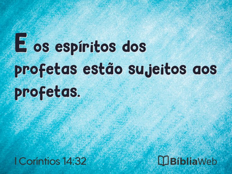 I Coríntios 14:32 em imagem para compartilhar