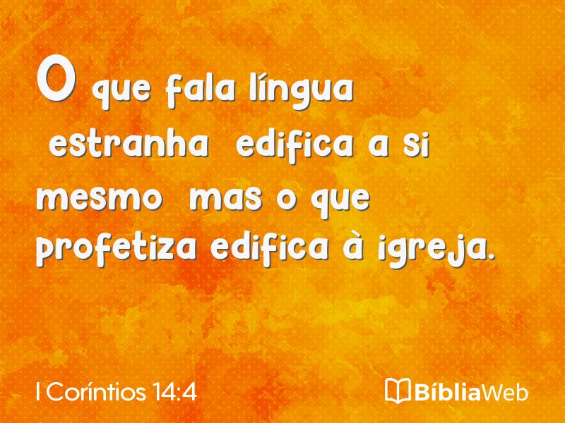 I Coríntios 14:4 em imagem para compartilhar