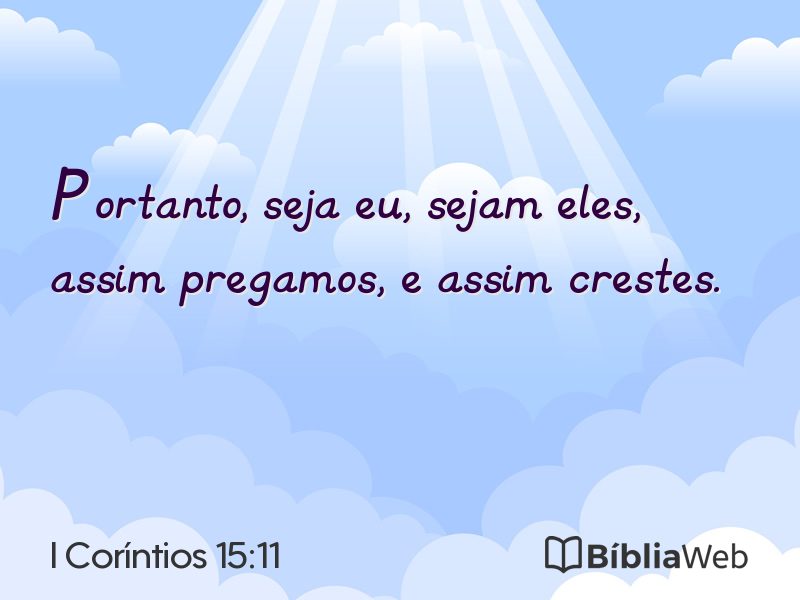 I Coríntios 15:11 em imagem para compartilhar