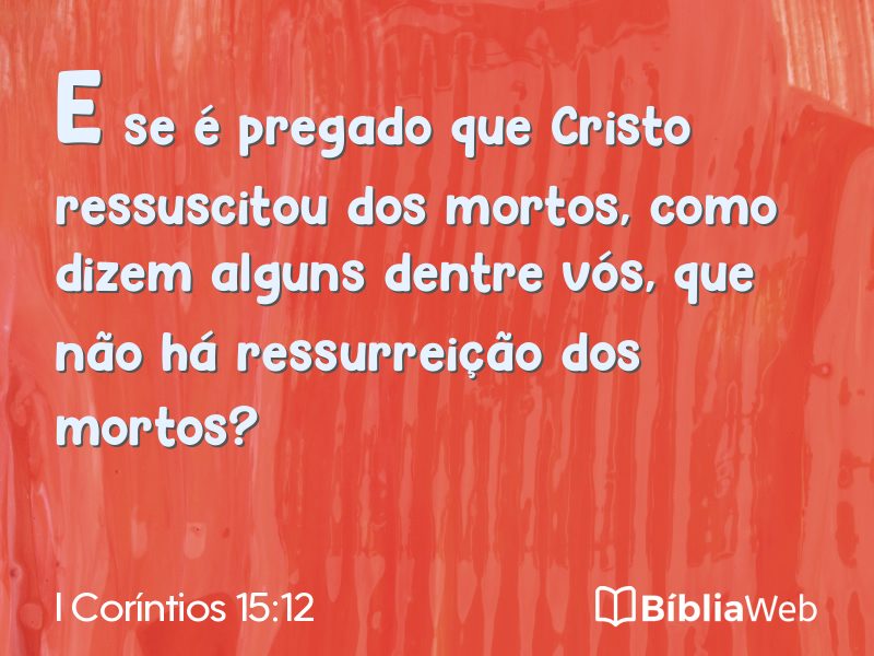 I Coríntios 15:12 em imagem para compartilhar