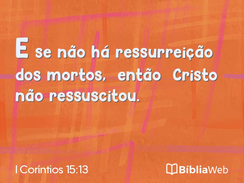 I Coríntios 15:13 em imagem para compartilhar