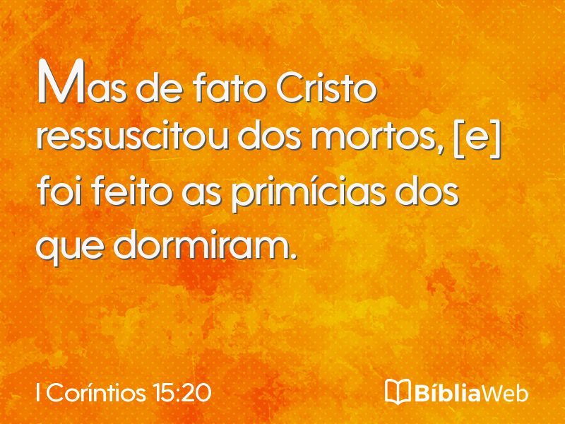 I Coríntios 15:20 em imagem para compartilhar