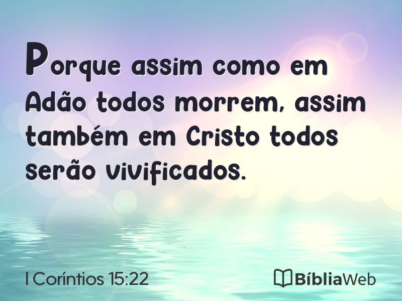 I Coríntios 15:22 em imagem para compartilhar