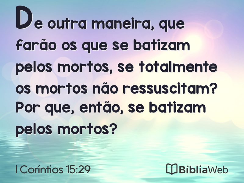 I Coríntios 15:29 em imagem para compartilhar