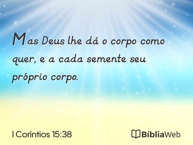 I Coríntios 15:38 em imagem para compartilhar