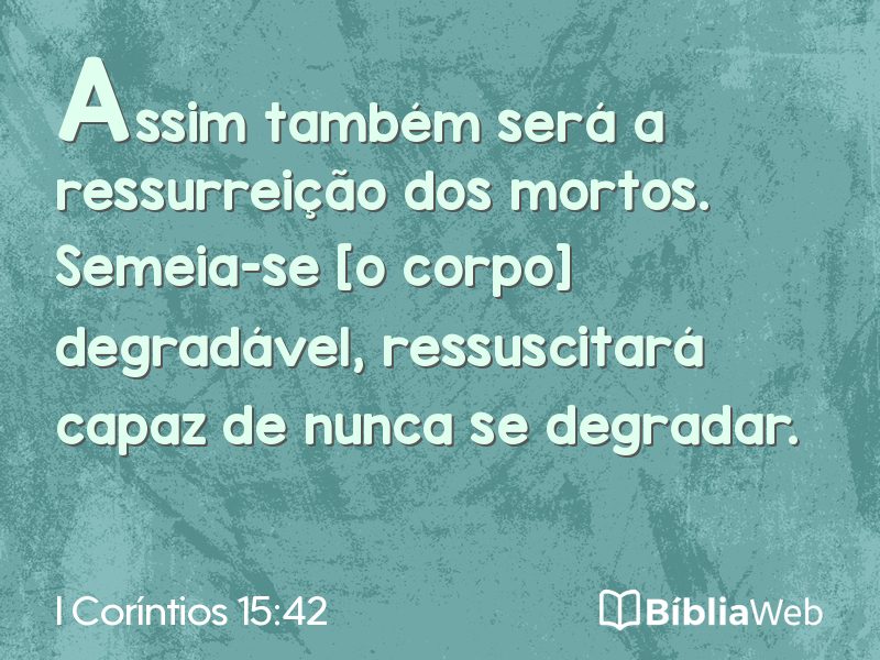 I Coríntios 15:42 em imagem para compartilhar