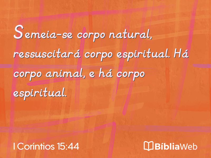 I Coríntios 15:44 em imagem para compartilhar