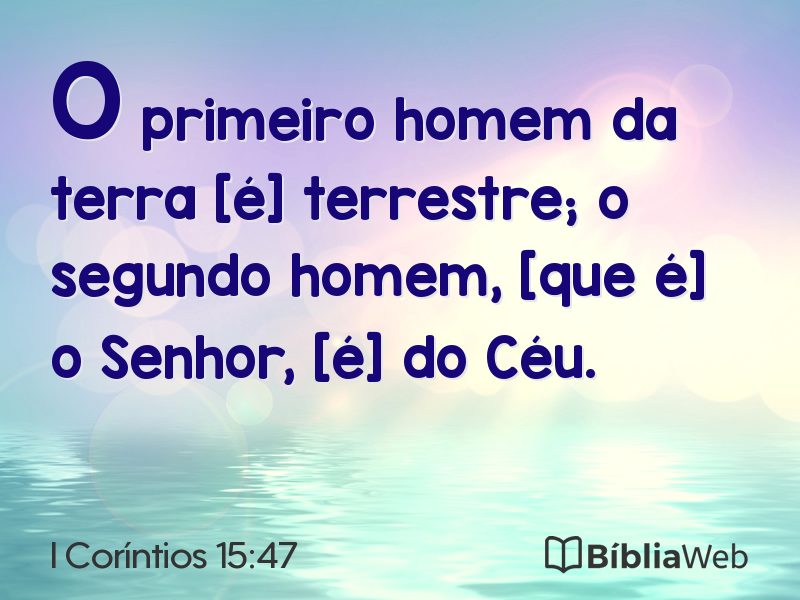 I Coríntios 15:47 em imagem para compartilhar