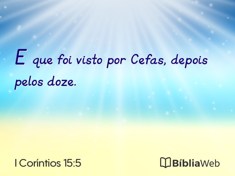 I Coríntios 15:5 em imagem para compartilhar